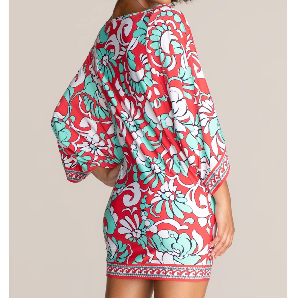 Trina Turk Garden Bloom Swim Cover-Up Tunic Dress - Picture 3 of 15